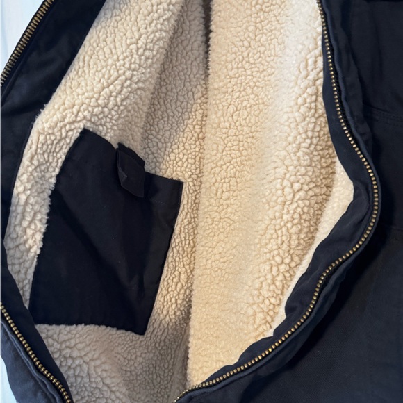 Men’s Black Hooded Dickies hooded Jacket with Sherpa Lining size M - Picture 6 of 11